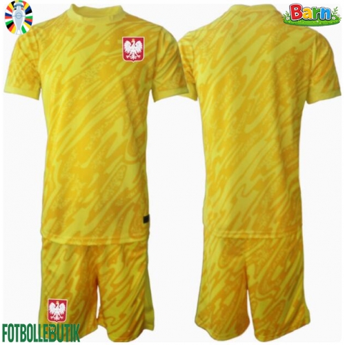 Polen Målvakt Hemmaställ Barn EM 2024 Kortärmad (+ Korta byxor)